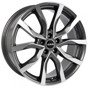 MAK MAK HIGHLANDS 8x19 5*120 Et:38 Dia:72,6 Gun Metallic-Mirror Face