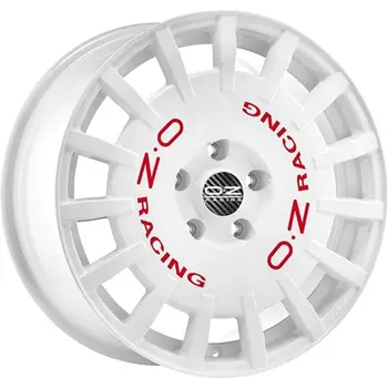 OZ Rally Racing 8x17 5*100 Et:48 Dia:68 Race White Red Lettering
