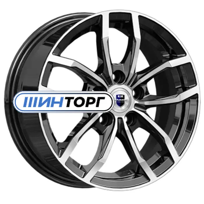 K&K Фрост (КС1048) 6.5x15 5x100 ET38 D57.1 Алмаз черный Литой