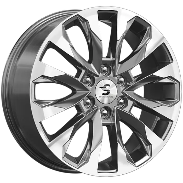 Premium Series КР007 8x20 6*139,7 Et:38 Dia:67,1 Diamond Gloss Graphite