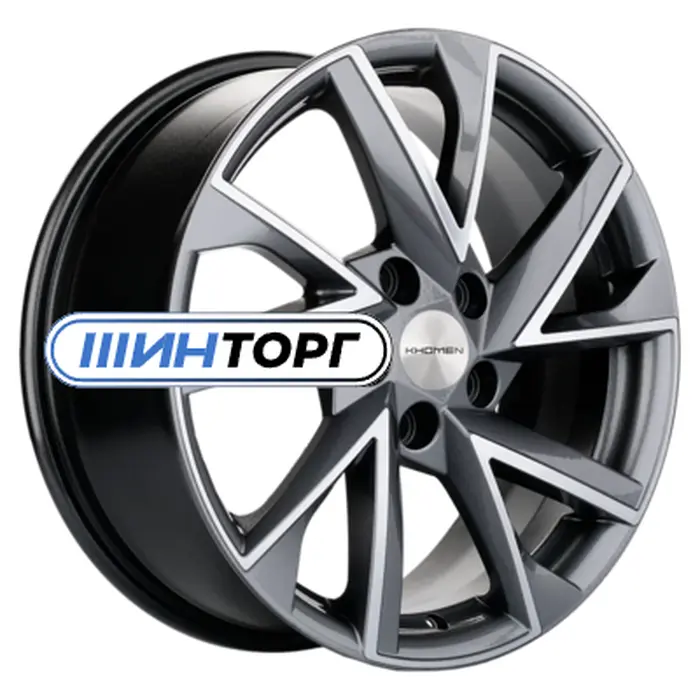 Khomen Wheels KHW1714 (Chery Tiggo/Tiggo 7 Pro) 7x17 5x108 ET40 D60.1 Gray-FP Литой