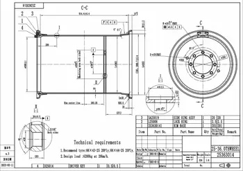 Колесо W36х25 (66x43,00-25) МТЗ с уплотнительным кольцом Marcher 